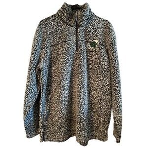 2x Fleece Grey Black Logo Tulane University College Gray Sweatshirt Pull Over